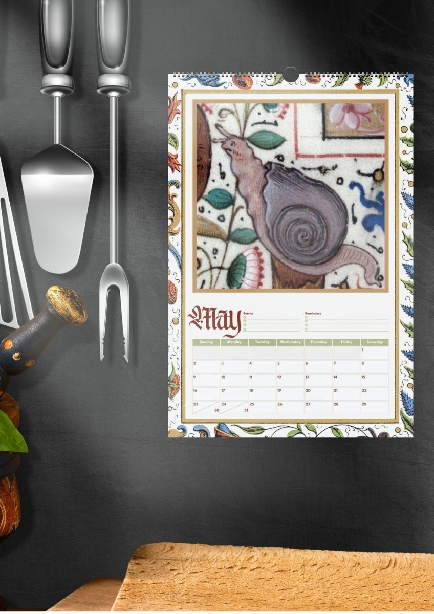 2027 Medieval Snails Wall Calendar - DecorhardcorePrint Material