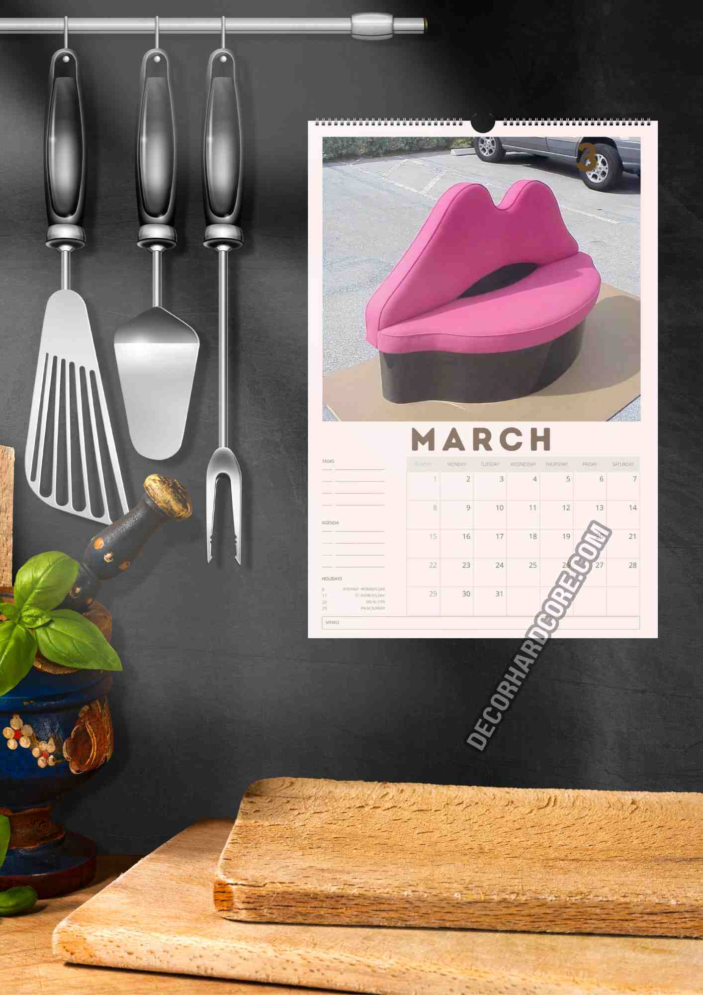 Ugly Sofas 2026 Wall Callendar - DecorhardcorePrint Material