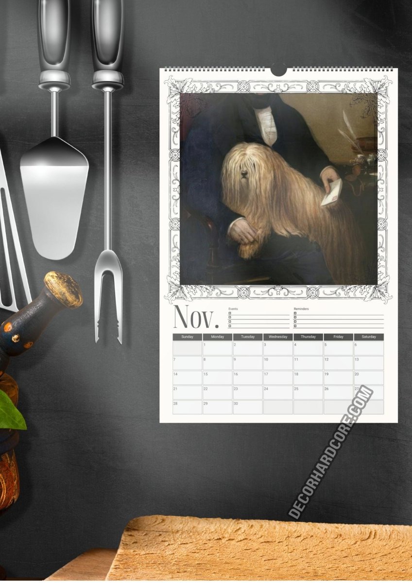 2027 Ugly Dogs In Renaissance Paintings Wall Calendar - DecorhardcoreCalendars