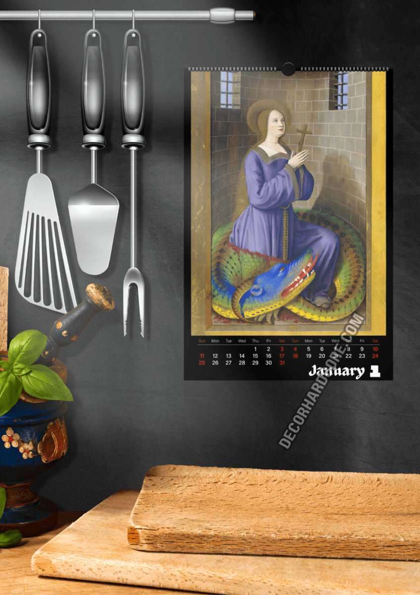 2026 Dragonslayer Calendar with Hook - DecorhardcorePrint Material