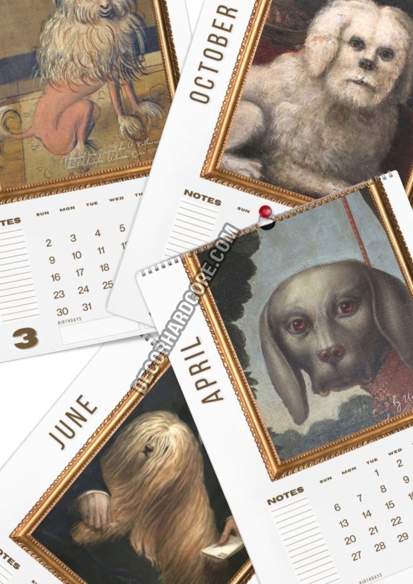 2025 Ugly Dogs In Renaissance Paintings Wall Calendar - DecorhardcoreCalendars