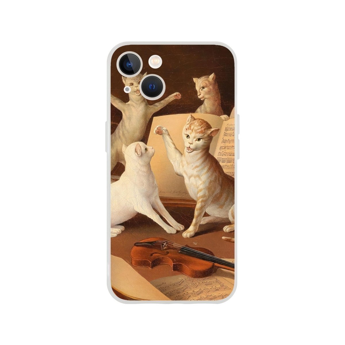 Cat Concert Renaissance iPhone Case - DecorhardcorePrint Material