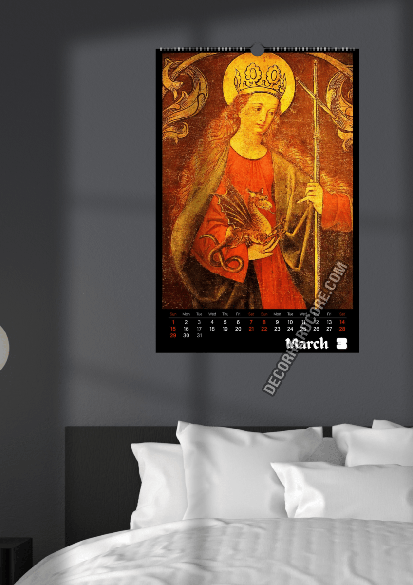 2026 Dragonslayer Calendar with Hook - DecorhardcorePrint Material