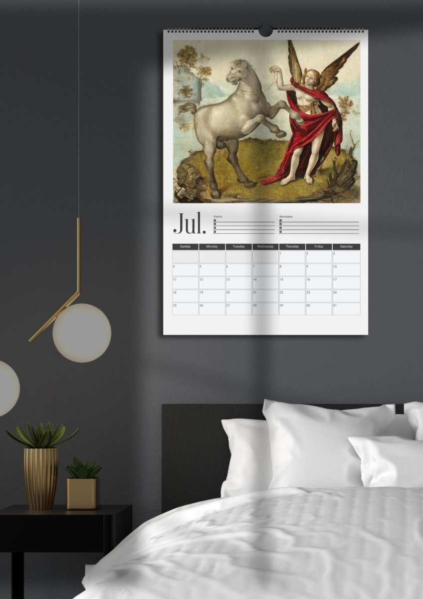 2027 Medieval Horses Wall Calendar - DecorhardcorePrint Material