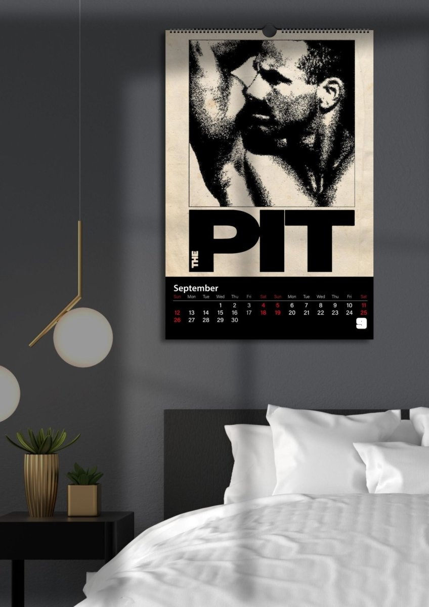 2027 Vintage Gay Leather Bars Wall Calendar - DecorhardcorePrint Material