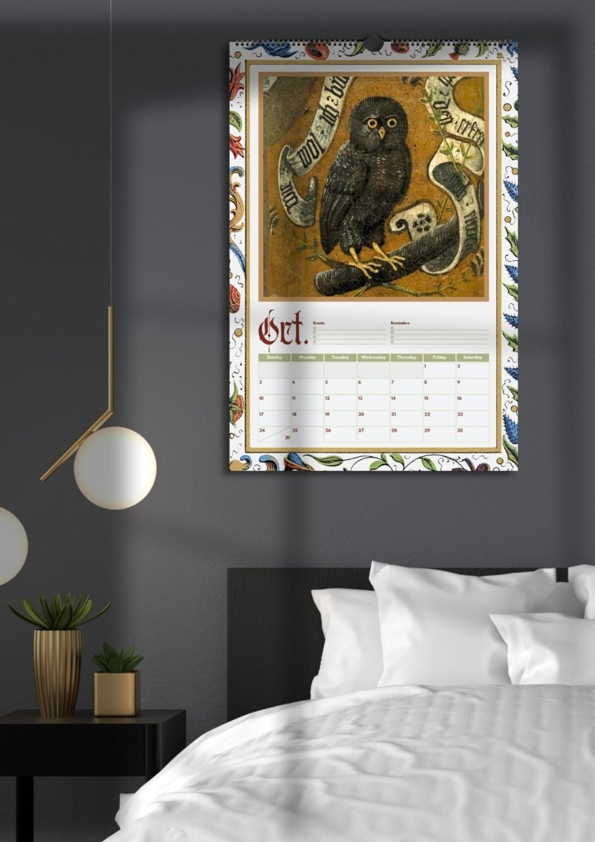 2027 Medieval Owls Calendar - DecorhardcorePrint Material