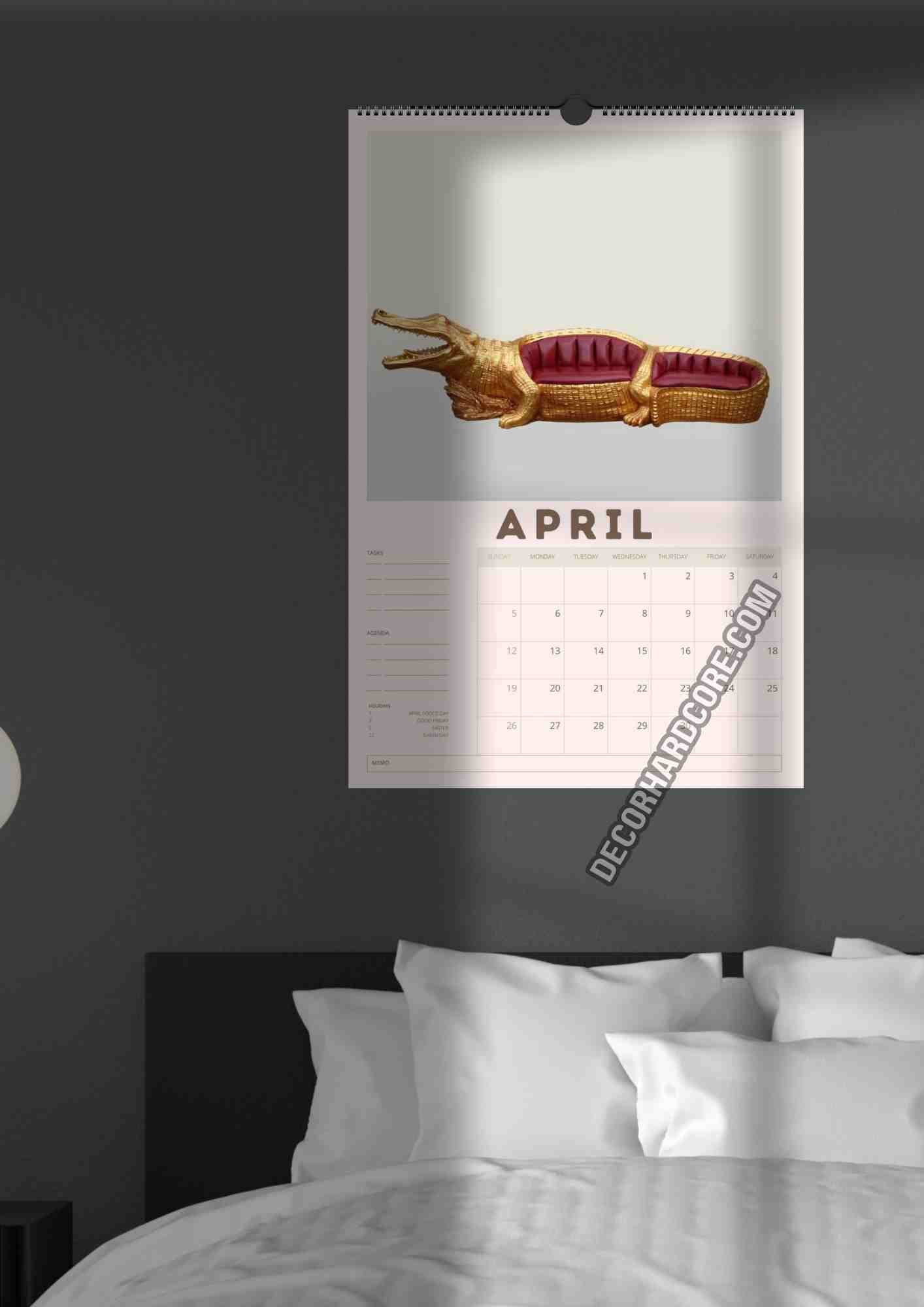 Ugly Sofas 2026 Wall Callendar - DecorhardcorePrint Material