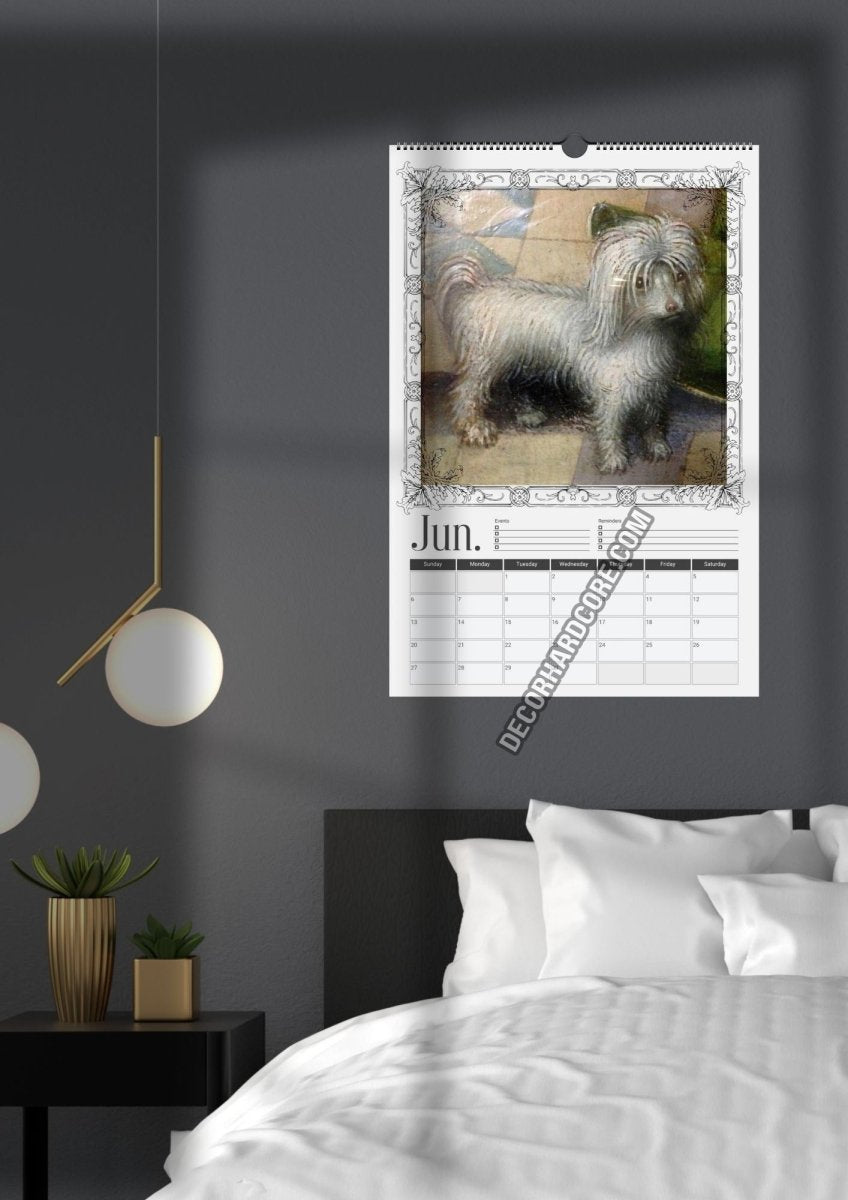 2027 Ugly Dogs In Renaissance Paintings Wall Calendar - DecorhardcoreCalendars