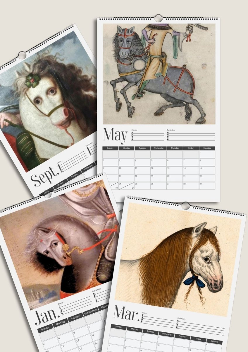 2027 Medieval Horses Wall Calendar - DecorhardcorePrint Material
