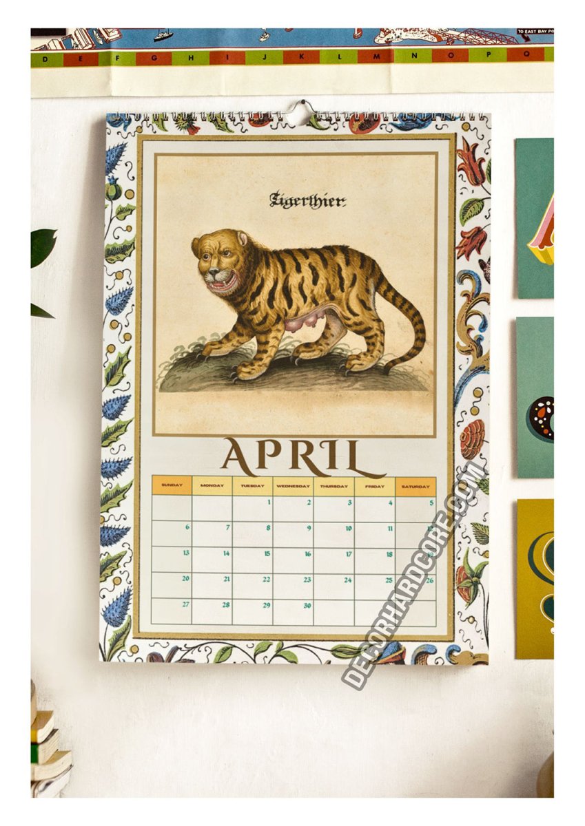 2025 Medieval Big Cats Wall Calendar - DecorhardcorePrint Material