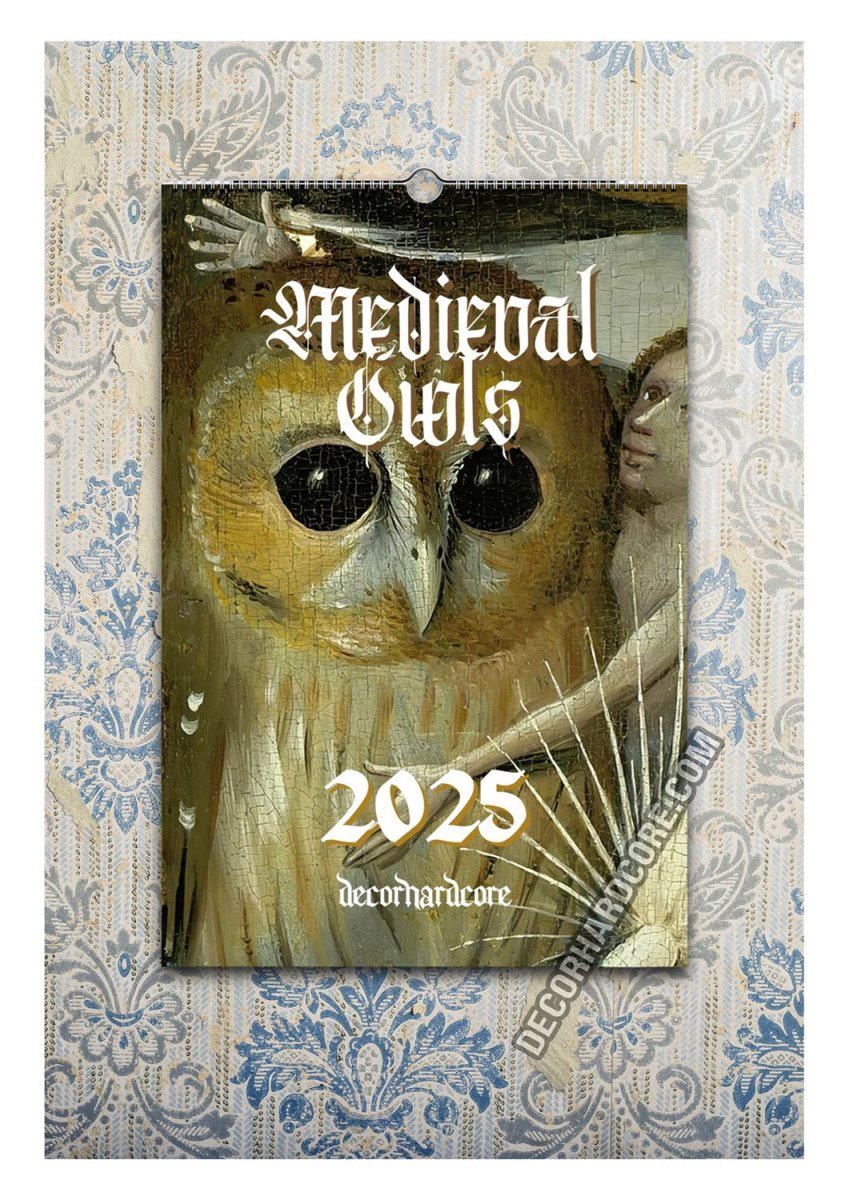 2025 Medieval Owls Calendar - DecorhardcorePrint Material