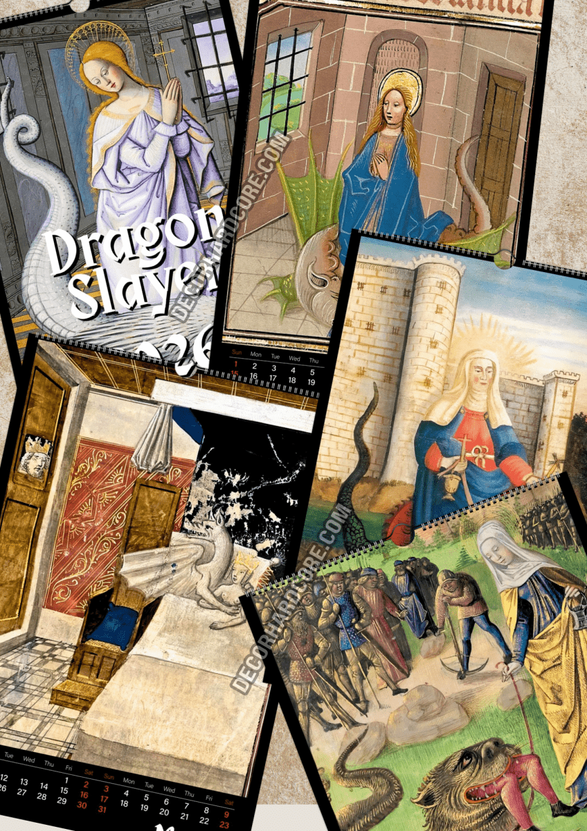 2026 Dragonslayer Calendar with Hook - DecorhardcorePrint Material