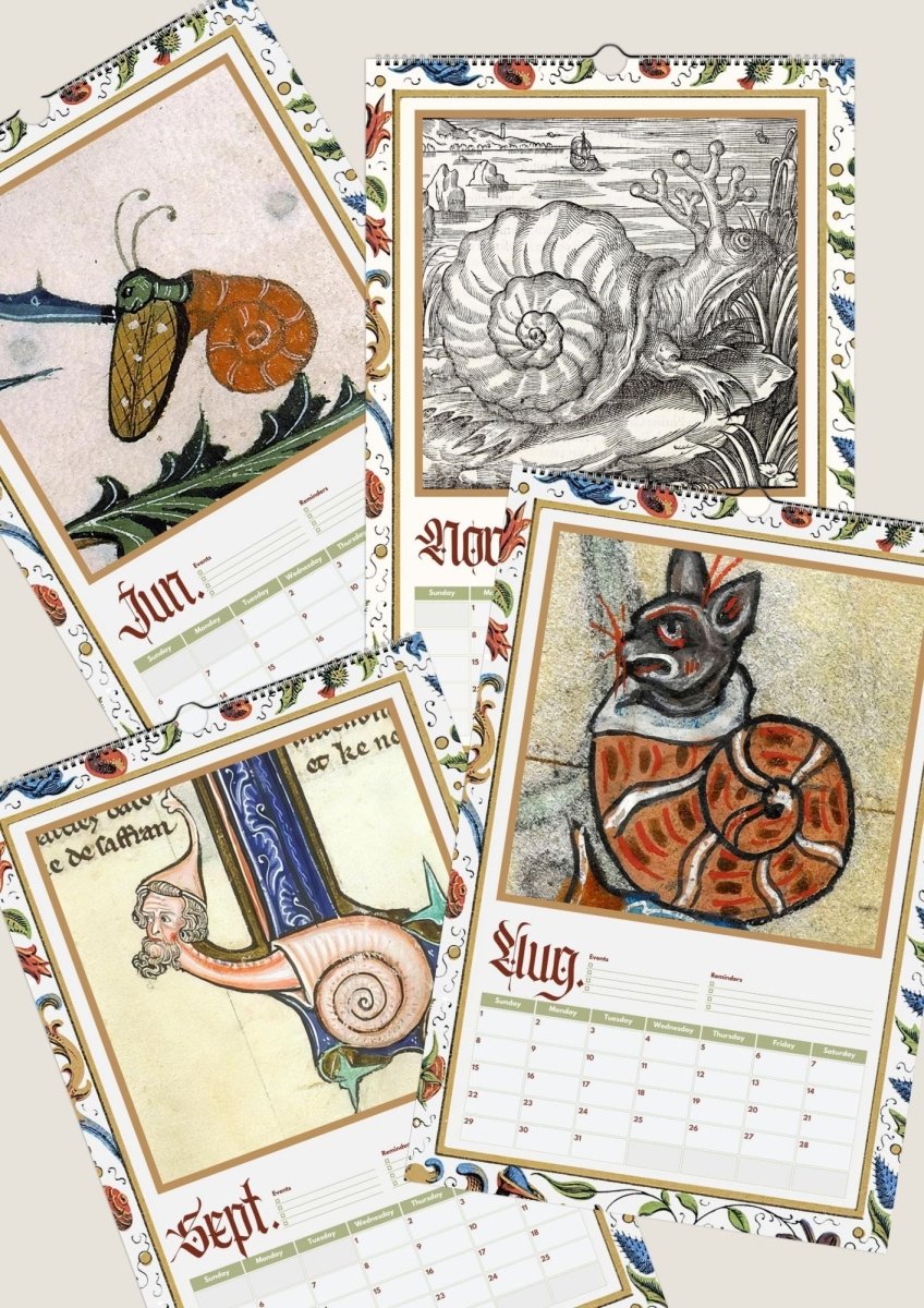 2027 Medieval Snails Wall Calendar - DecorhardcorePrint Material