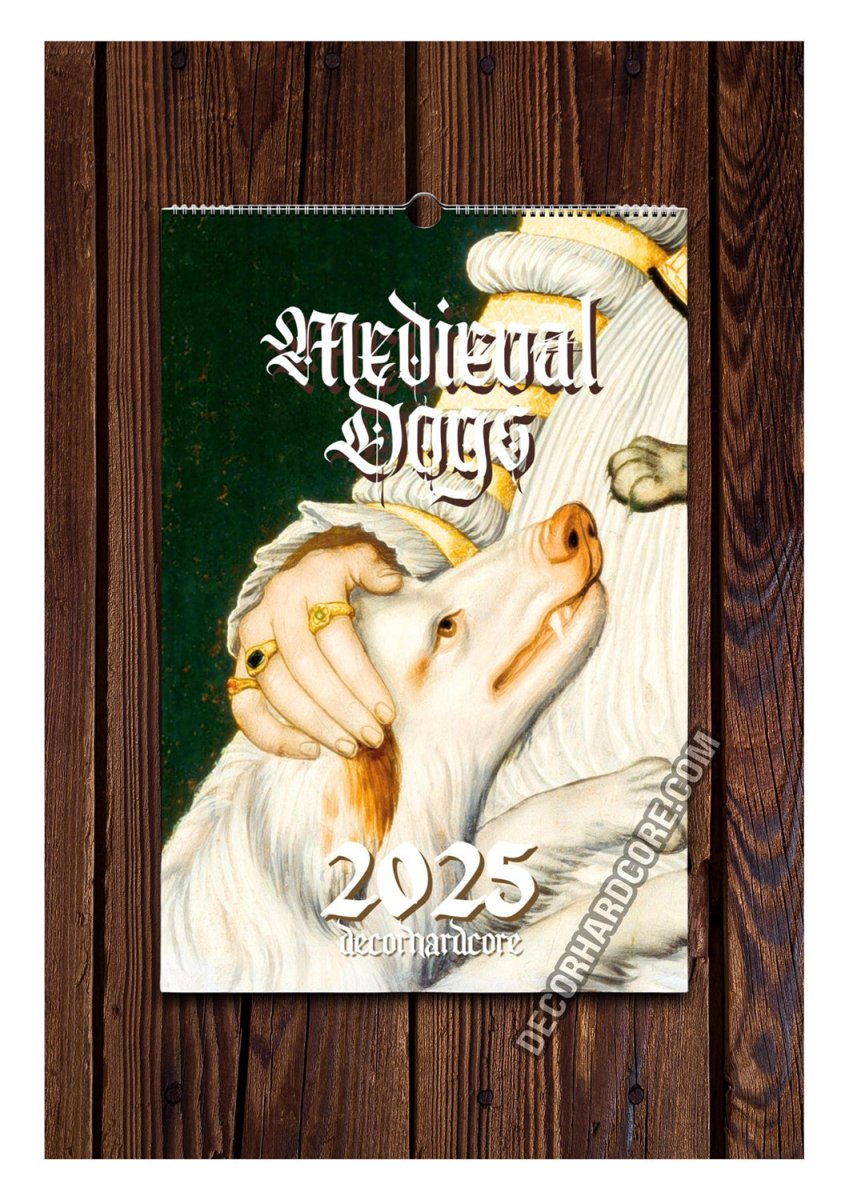 2025 Medieval Dogs Wall Calendar - DecorhardcorePrint Material