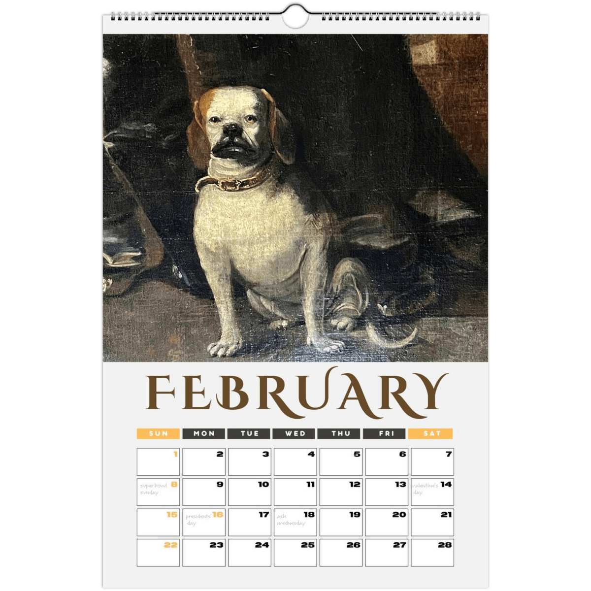 2026 Medieval Dogs Wall Calendar - DecorhardcorePrint Material