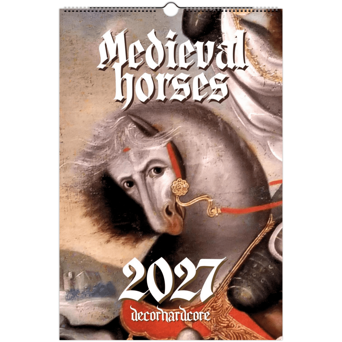 2027 Medieval Horses Wall Calendar - DecorhardcorePrint Material
