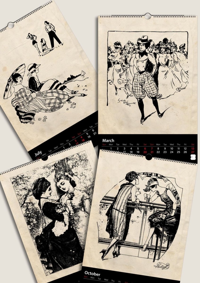 2027 Victorian Dykes Wall Calendar - DecorhardcorePrint Material