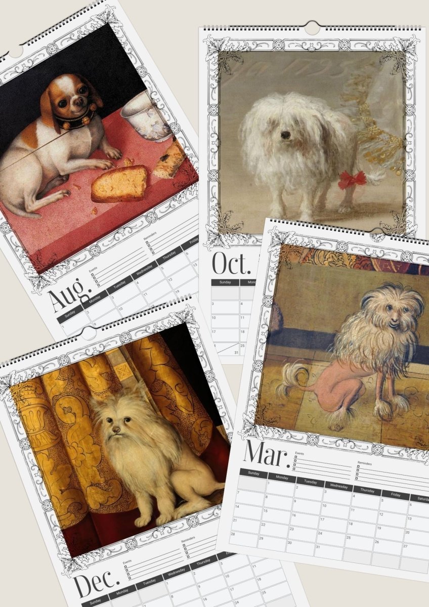 2027 Ugly Dogs In Renaissance Paintings Wall Calendar - DecorhardcoreCalendars
