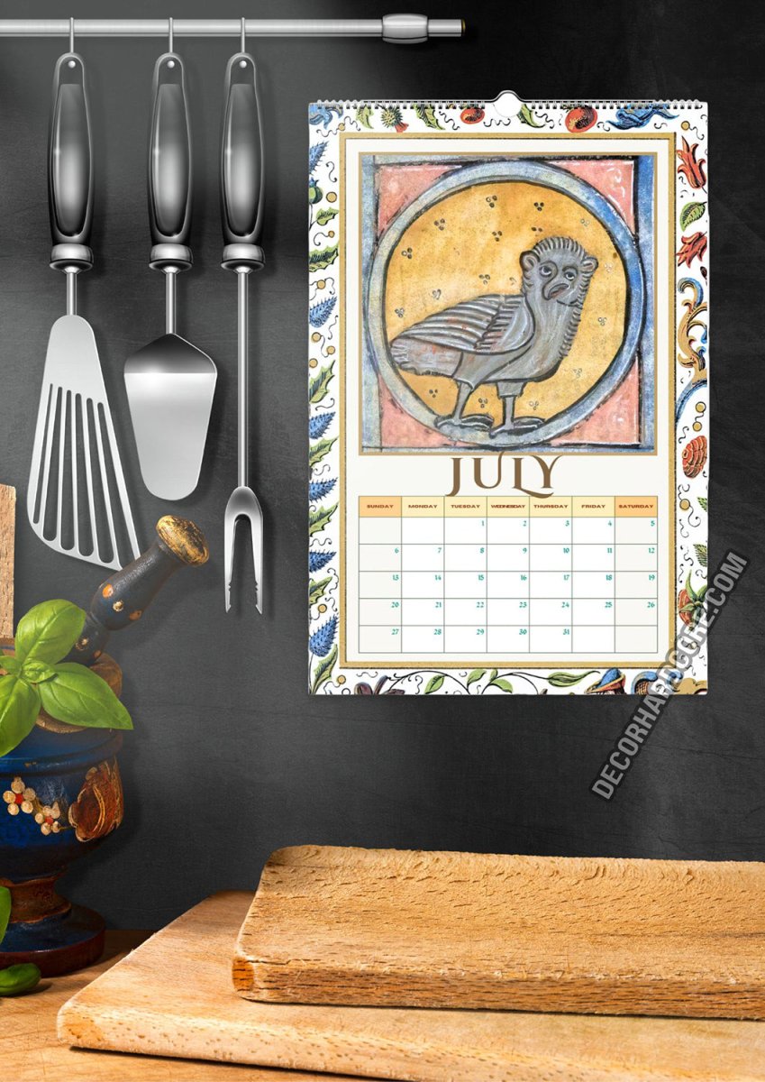 2025 Medieval Owls Calendar - DecorhardcorePrint Material