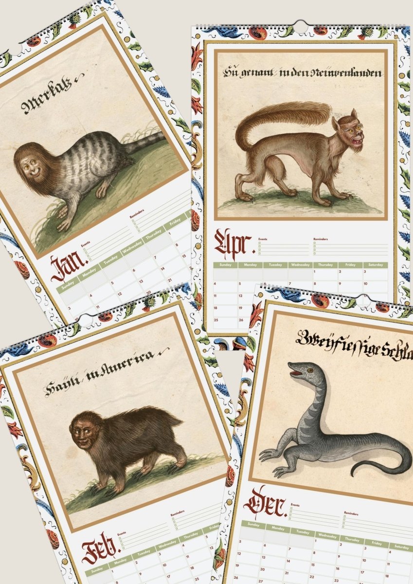 2027 Medieval Freaks Wall Calendar - DecorhardcorePrint Material