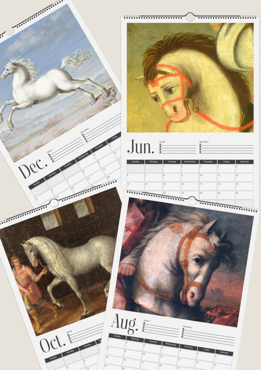 2027 Medieval Horses Wall Calendar - DecorhardcorePrint Material