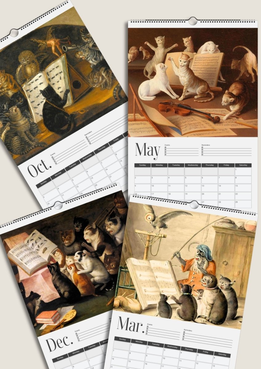 2027 Musical Cats Wall Calendar - DecorhardcorePrint Material