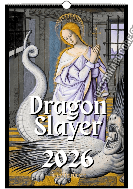 2026 Dragonslayer Calendar with Hook - DecorhardcorePrint Material