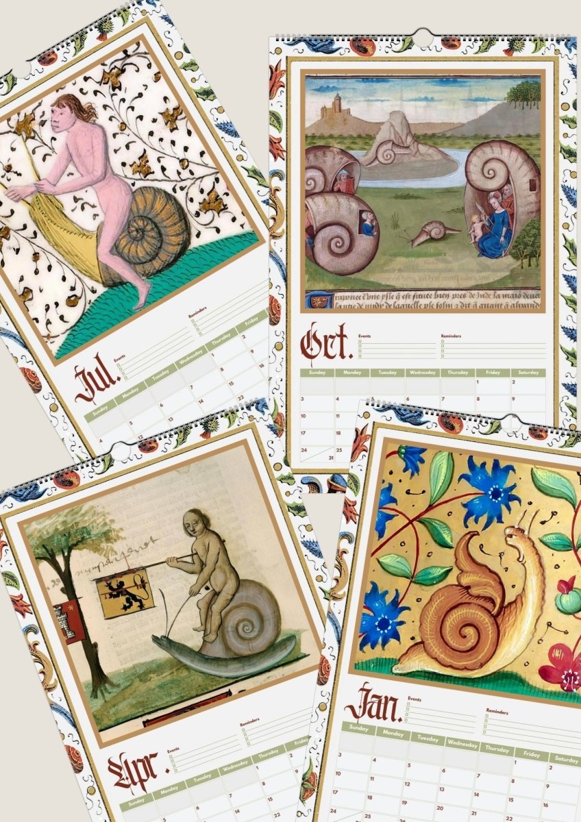 2027 Medieval Snails Wall Calendar - DecorhardcorePrint Material