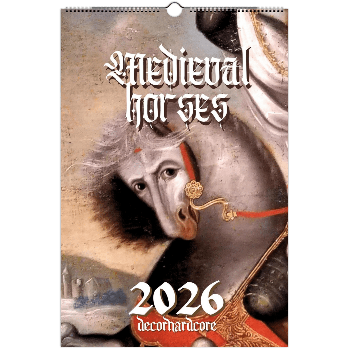 2026 Medieval Horses Wall Calendar - DecorhardcorePrint Material