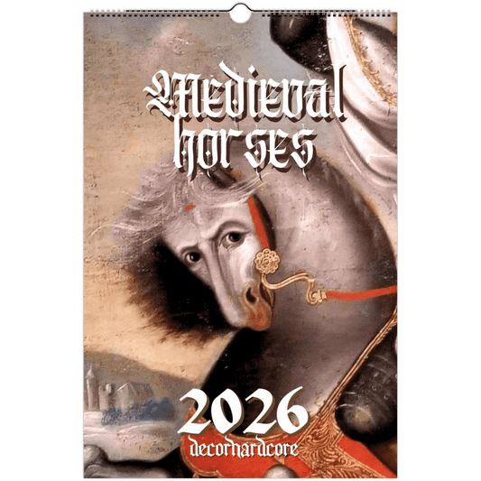 2026 Medieval Horses Wall Calendar - DecorhardcorePrint Material