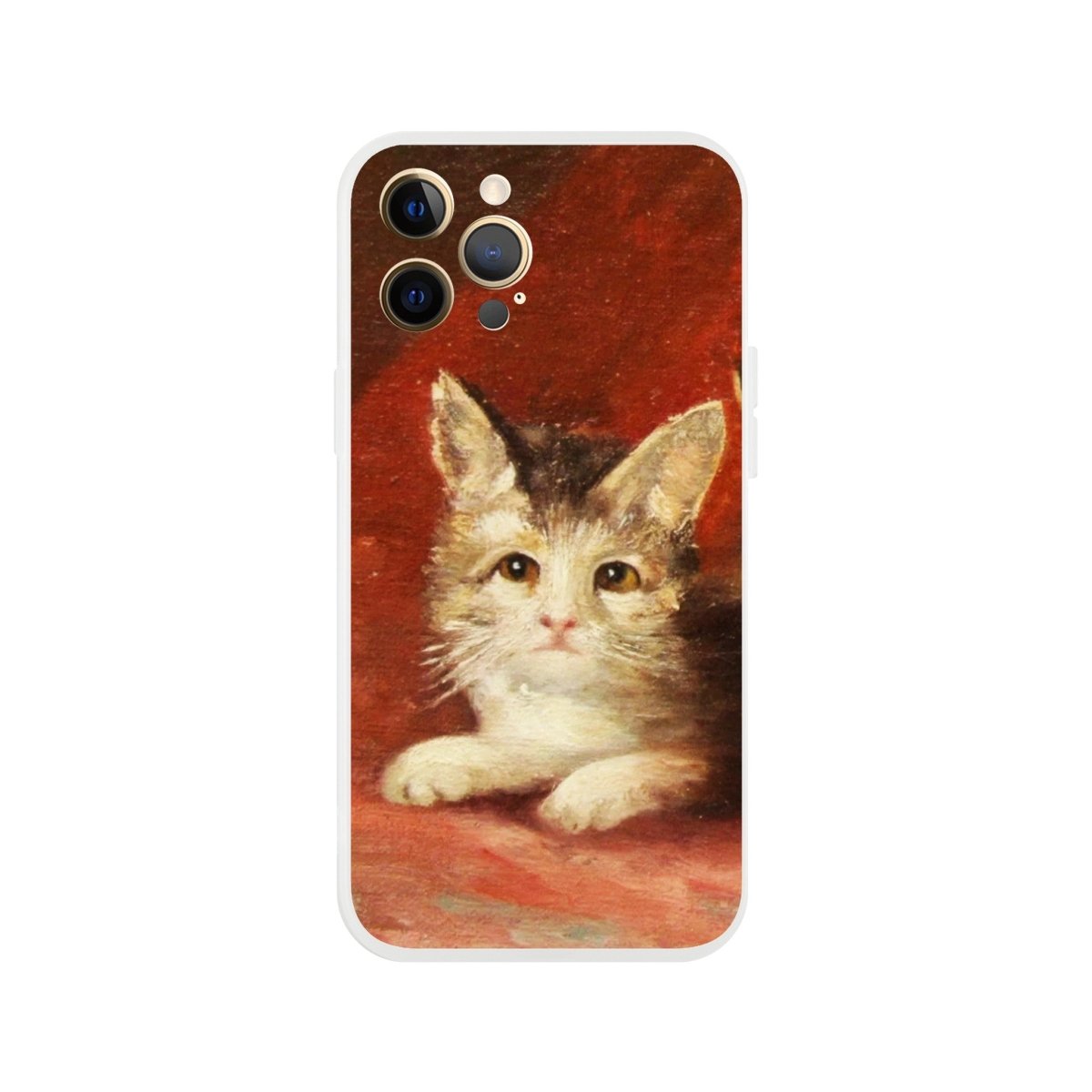 Cursed Cat Painting iPhone Case - DecorhardcorePrint Material