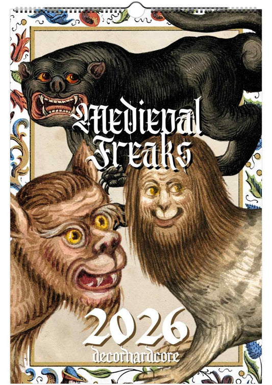 2026 Medieval Freaks Wall Calendar - DecorhardcorePrint Material