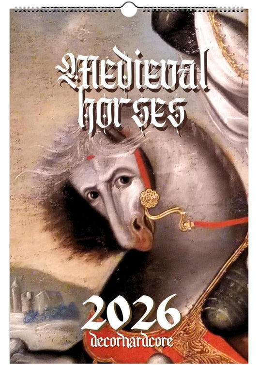 2026 Medieval Horses Wall Calendar - DecorhardcorePrint Material