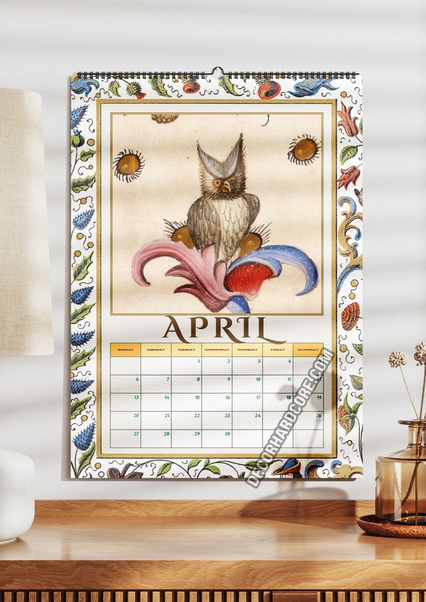 2025 Medieval Owls Calendar - DecorhardcorePrint Material