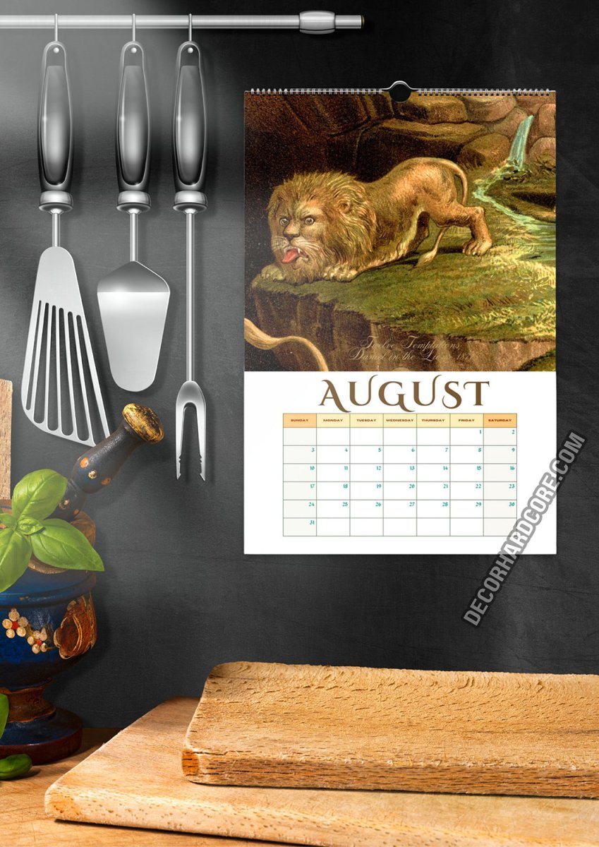 2025 Medieval Lions Wall Calendar - DecorhardcorePrint Material