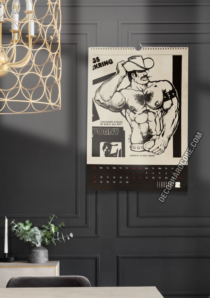 2025 Gay Cowboys Wall Calendar - DecorhardcorePrint Material