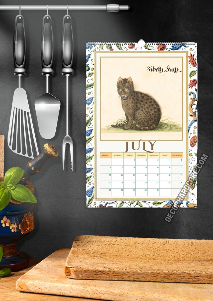 2025 Medieval Big Cats Wall Calendar - DecorhardcorePrint Material