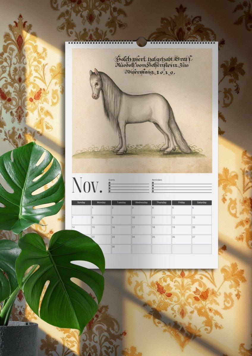 2027 Medieval Horses Wall Calendar - DecorhardcorePrint Material