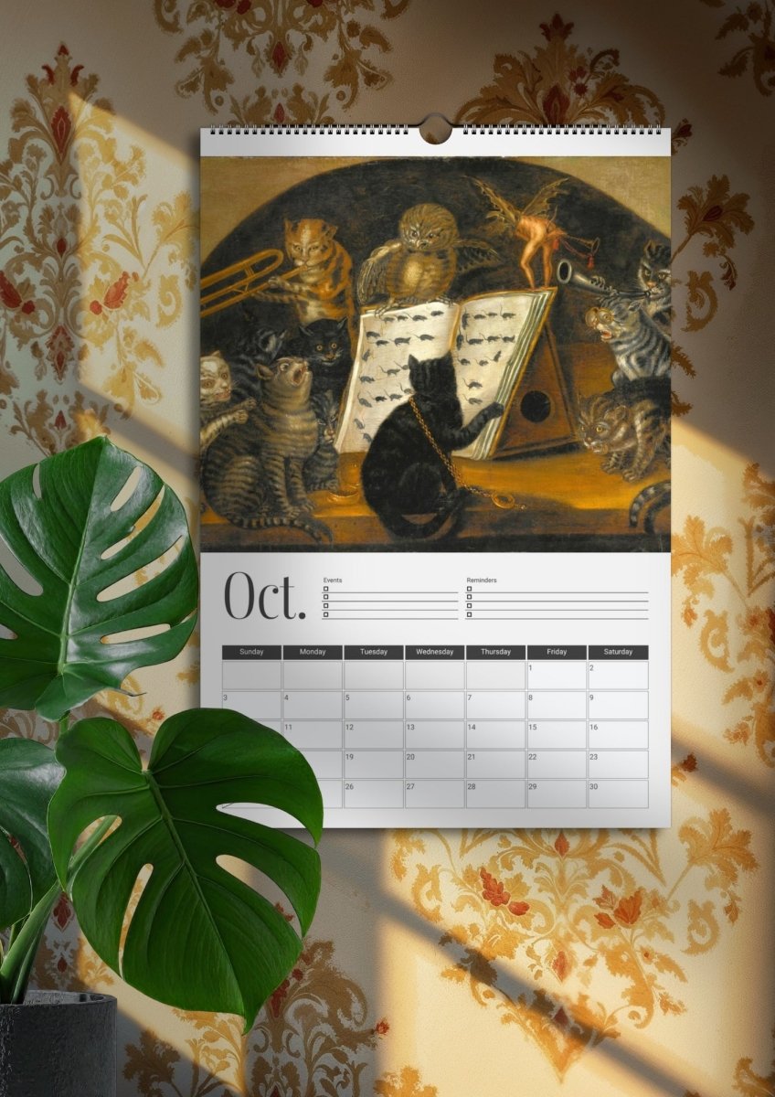 2027 Musical Cats Wall Calendar - DecorhardcorePrint Material