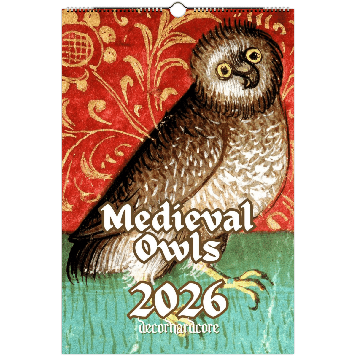 2026 Medieval Owls Calendar - DecorhardcorePrint Material