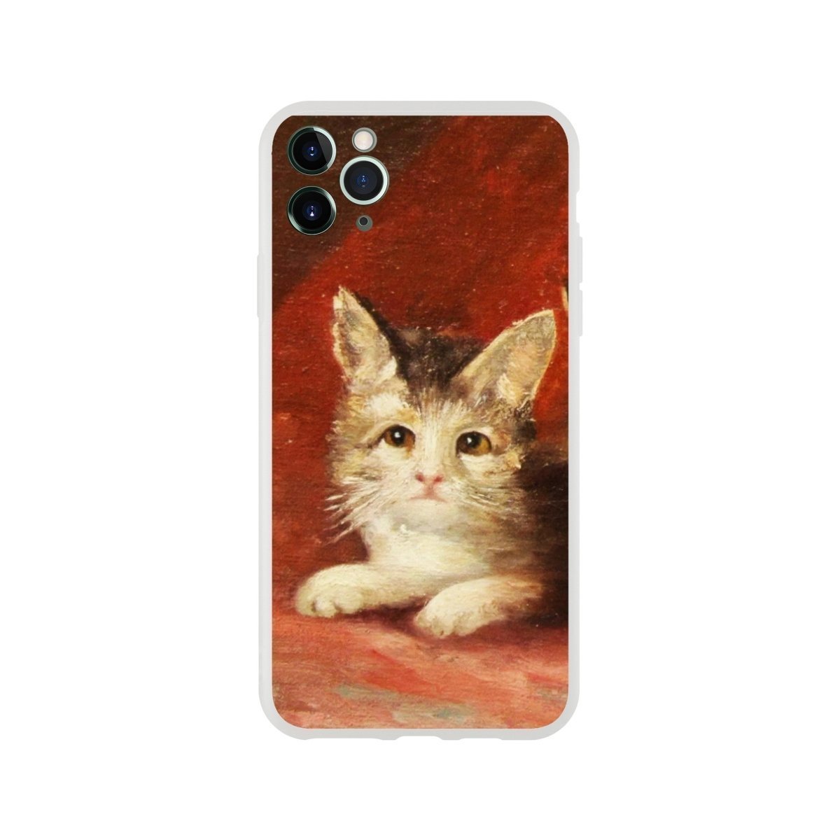 Cursed Cat Painting iPhone Case - DecorhardcorePrint Material