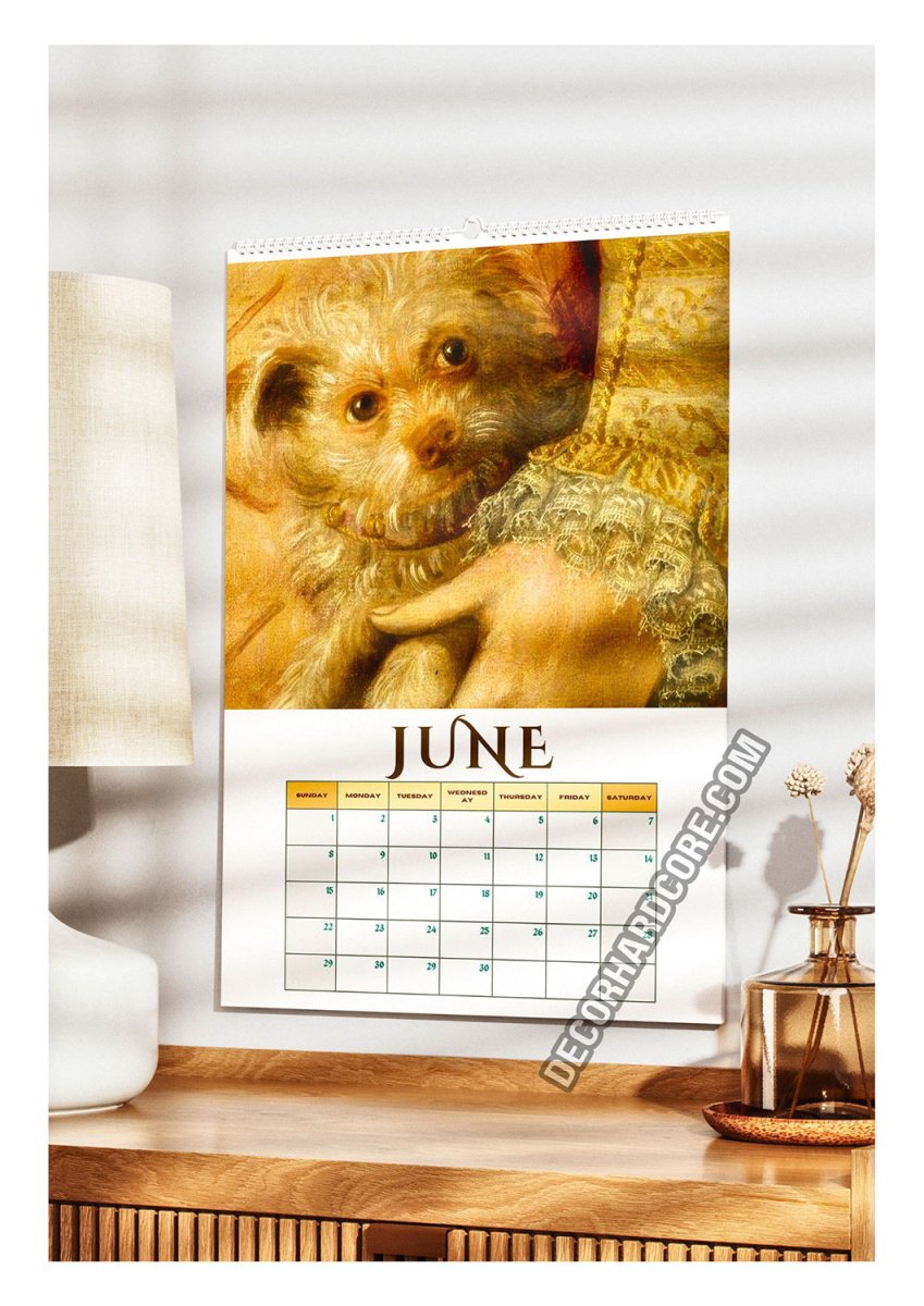 2025 Medieval Dogs Wall Calendar - DecorhardcorePrint Material