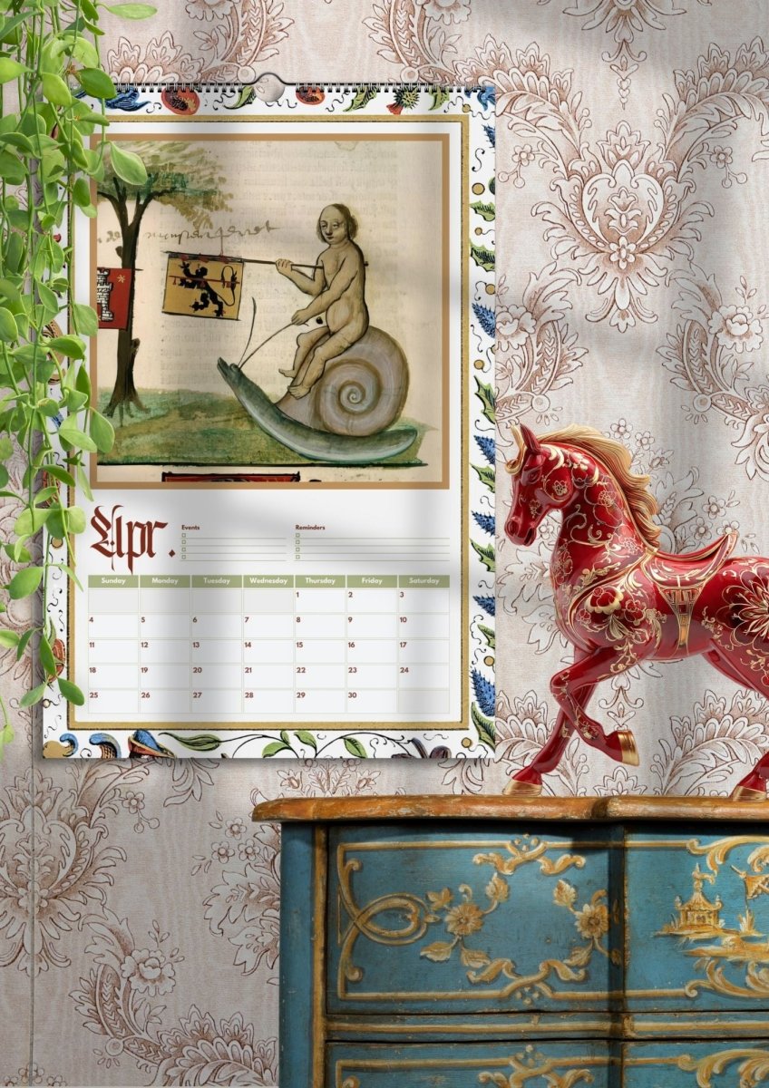 2027 Medieval Snails Wall Calendar - DecorhardcorePrint Material