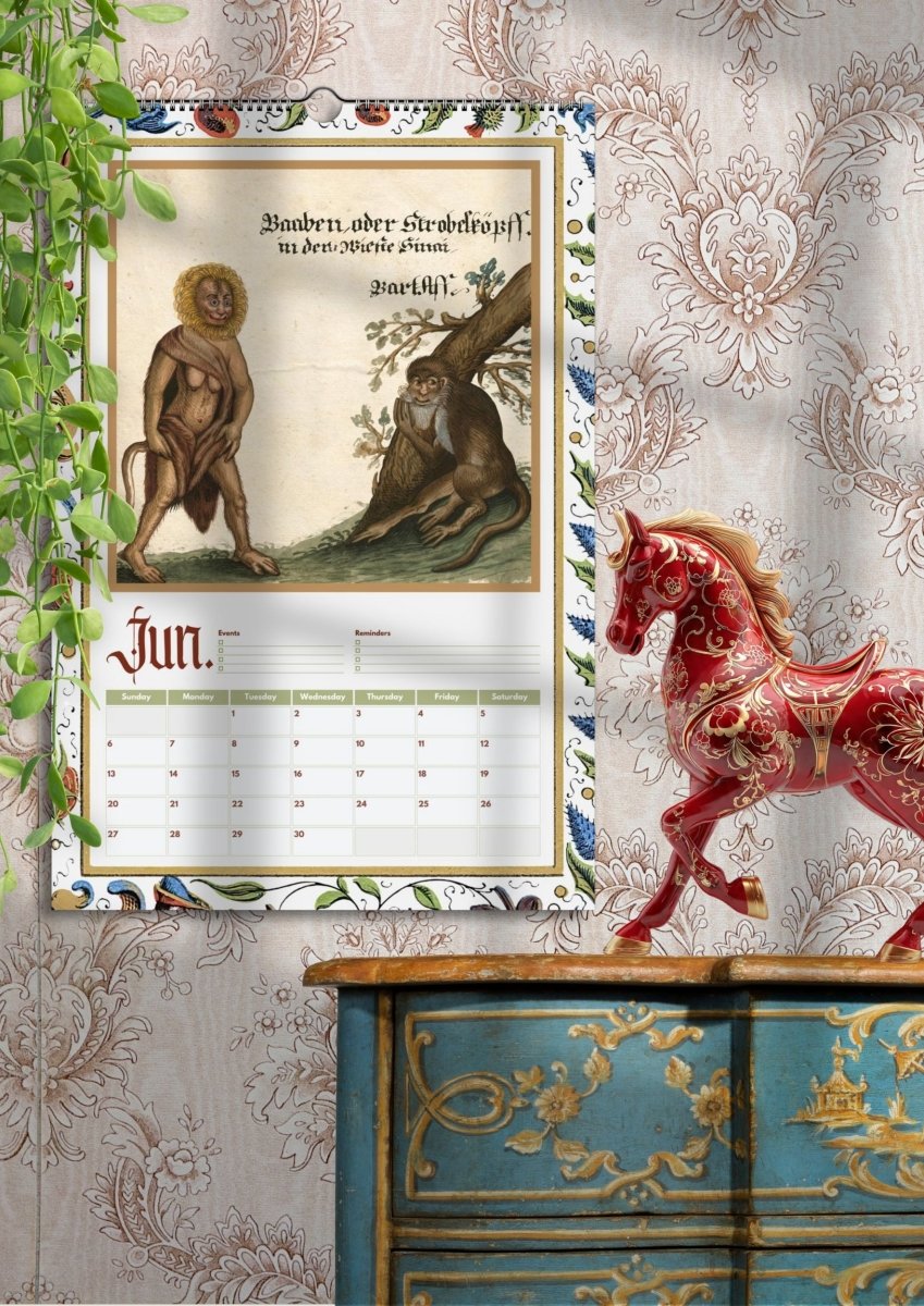 2027 Medieval Freaks Wall Calendar - DecorhardcorePrint Material