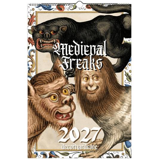 2027 Medieval Freaks Wall Calendar - DecorhardcorePrint Material