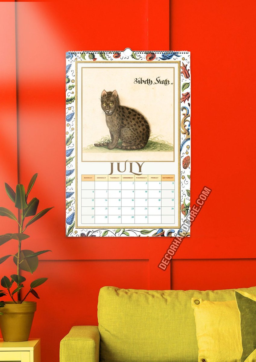 2025 Medieval Big Cats Wall Calendar - DecorhardcorePrint Material