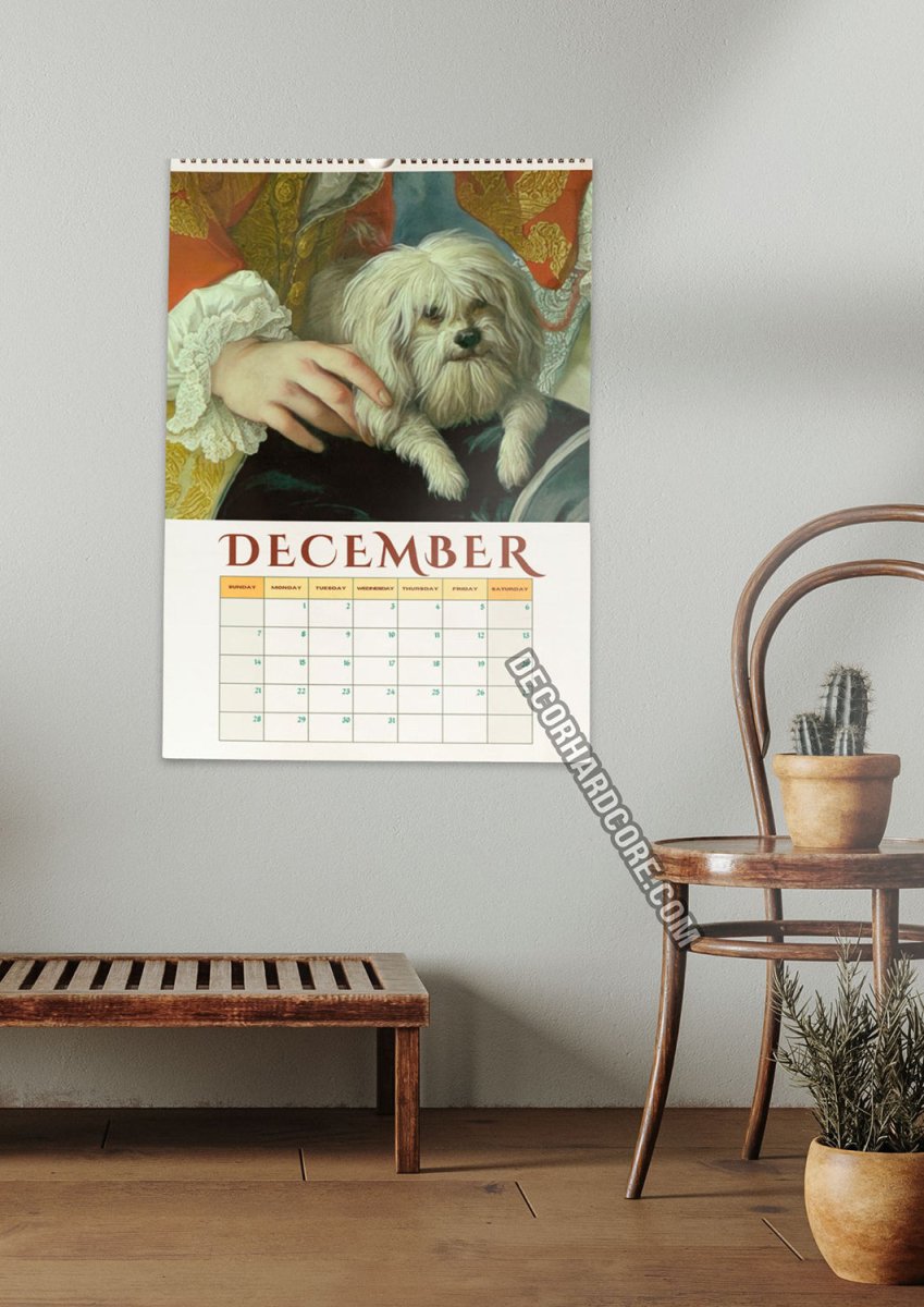 2025 Medieval Dogs Wall Calendar - DecorhardcorePrint Material