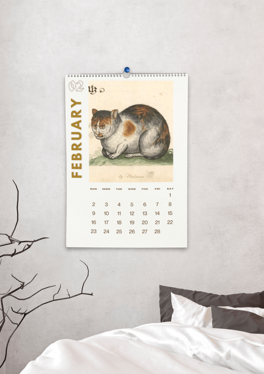 2025 Ugly Cats In Renaissance Paintings Wall Calendar - DecorhardcorePrint Material