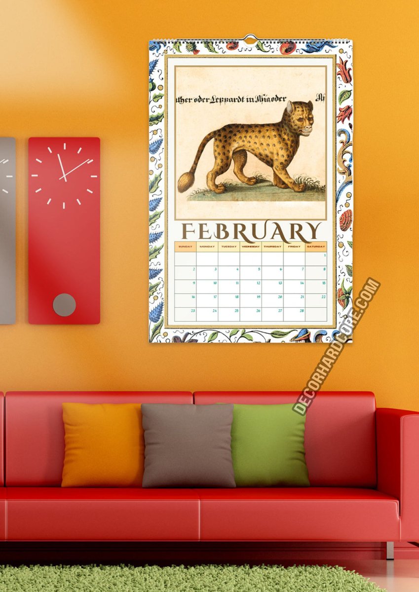 2025 Medieval Big Cats Wall Calendar - DecorhardcorePrint Material