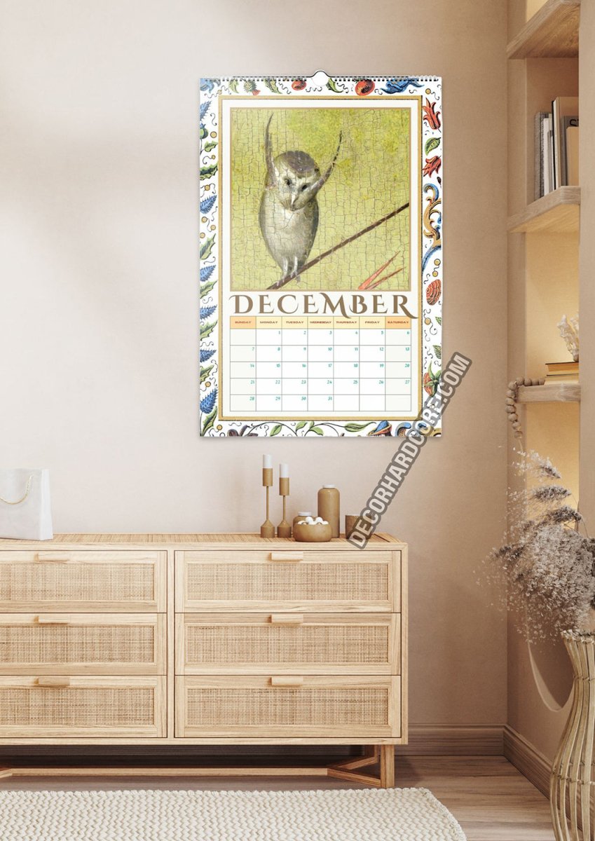 2025 Medieval Owls Calendar - DecorhardcorePrint Material